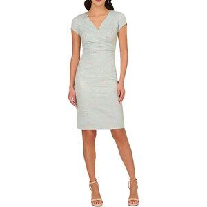 **Adrianna Papell** Floral Jacquard Sheath Cocktail Dress 8